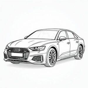 Audi A8 Auto – Malvorlage