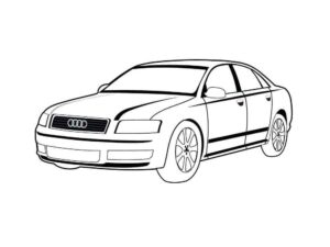 Audi luxusné auto – omaľovánka