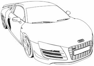 Mașina Audi R8 – fișă de colorat