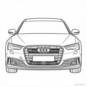 Audi samochód z przodu – kolorowanka