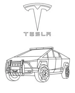 Tesla Cybertruck – Malvorlage