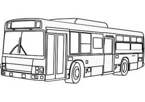 Carte de colorat cu autobuze