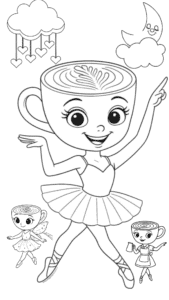 Balerina Cappuccina – fișă de colorat