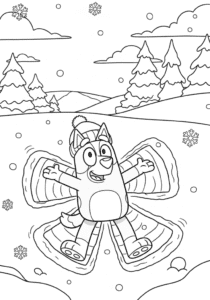 Bingo v snehu – Malvorlage