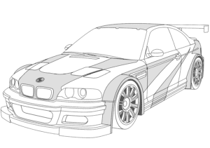 BMW super samochód – kolorowanka