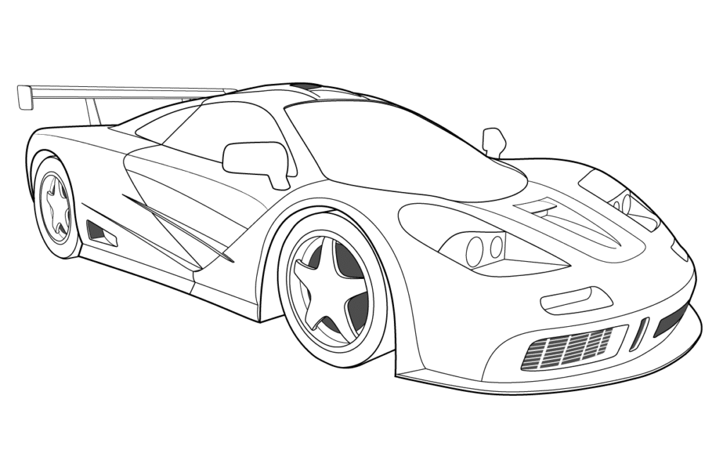 Bugatti cadeira carro – desenho para colorir