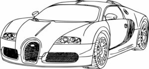 Samochód Bugatti – kolorowanka