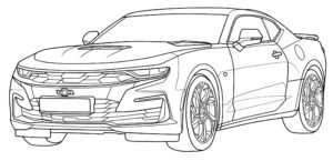 Chevrolet Sportwagen – Malvorlage