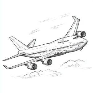 Transportní letadlo Boeing 747 – omalovánka