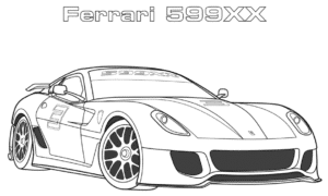 Ferrari 599XX – fișă de colorat
