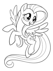Fluttershy poník – omalovánka