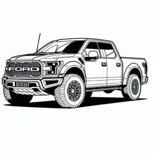 Ford Mustang Raptor – omalovánka