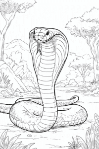 Cobra cobra – desenho para colorir