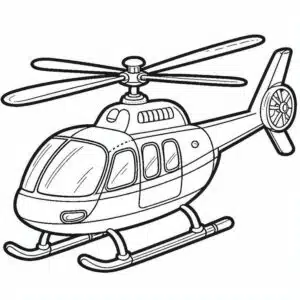 Hubschrauber – Malvorlage