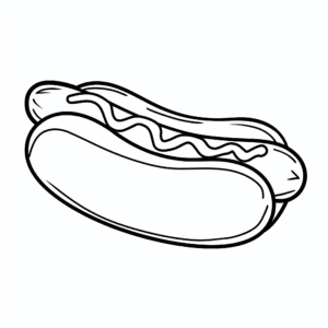 Omalovánka s hot dogem
