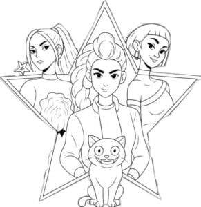 Huntrix K-pop zvezda – pobarvanka