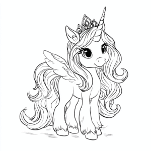 Princesa enorog – pobarvanka
