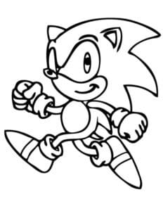 Jeż sonic – kolorowanka