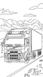 Lkw – Malvorlage