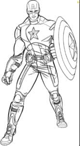 Kapitán Amerika Avengers – omalovánka