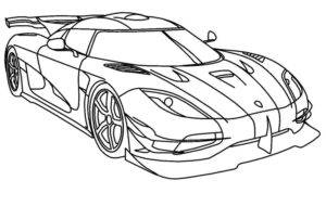 Auto Koenigsegg – omalovánka