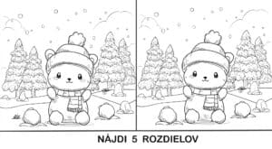 Macko najít rozdíly omalovánky