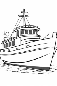 Kleines Schiff – Malvorlage