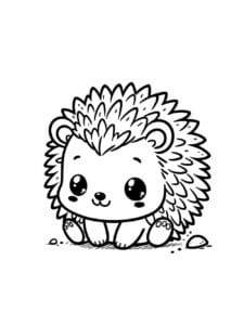 Kleiner Igel – Malvorlage