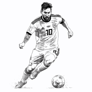 Messi nogometna barvna stran – pobarvanka