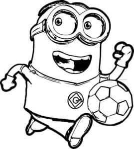 Mimoň hrá futbal – kolorowanka