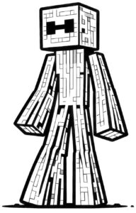 Minecraft Enderman – pobarvanka