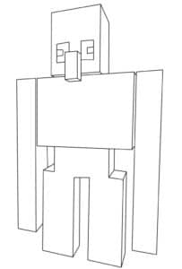 Minecraft iron golem – colouring page