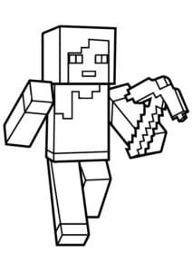 Postać z gry Minecraft – kolorowanka