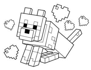 Minecraft zakochany denis – kolorowanka