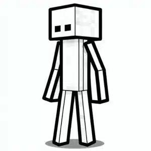 Enderman Minecraft – colouring page