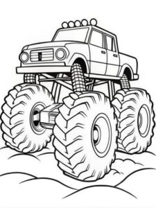 Monstertruck – Malvorlage