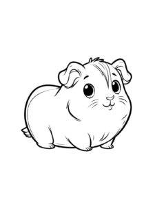 Meerschweinchen – Malvorlage