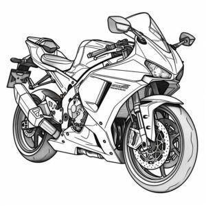 Motocykl – kolorowanka