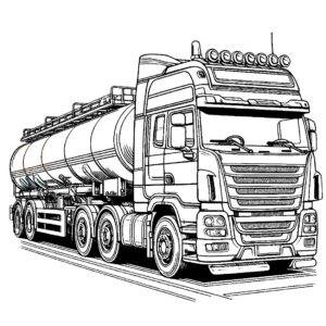 caminhão-tanque – desenho para colorir