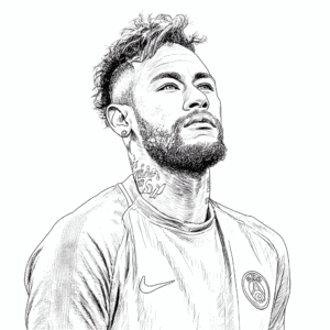 Halaman mewarnai Neymar