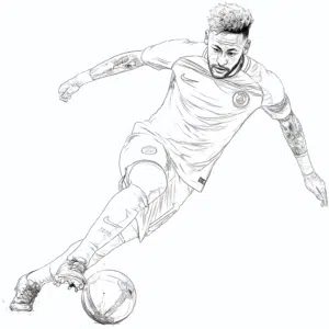 neymar nogometna barvna knjiga – pobarvanka