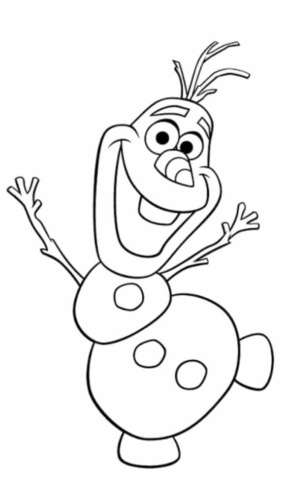 Olaf ľadové kráľovstvo – omaľovánka
