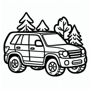 Vehicul off-road – fișă de colorat