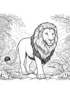 Lion Coloring Book – halaman mewarnai