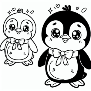 Little Penguin – colouring page