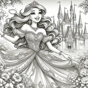 Ausmalbild Prinzessin – Malvorlage