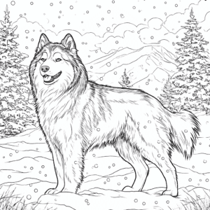 Sibiřský husky – omalovánka