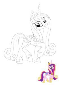 Princezna cadence my little pony – fișă de colorat