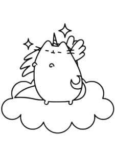 Pushen unicorn – fișă de colorat