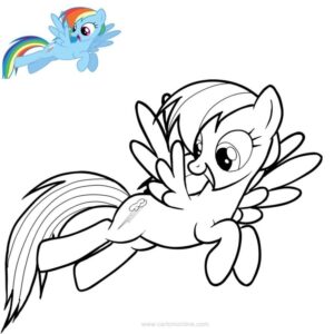 Rainbow dash môj malý pony – omaľovánka